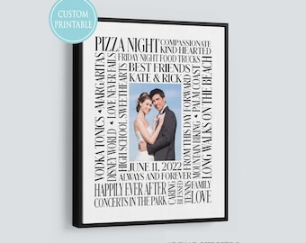 Custom Picture in the Center Word Cloud Digital File