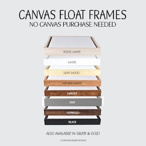 Custom FLOAT frames for YOUR CANVAS - .75 width only - No canvas purchase necessary