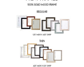 ADD ON: Farmhouse Frame - 100% Solid Wood Custom Frame - Enhance Your SusanNewberryDesigns Print - Unique Housewarming Gift