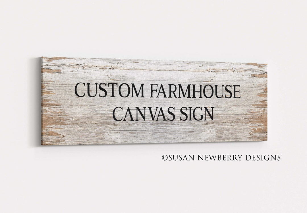 Custom Farmhouse Canvas Sign: Modern Wall Decor - Etsy