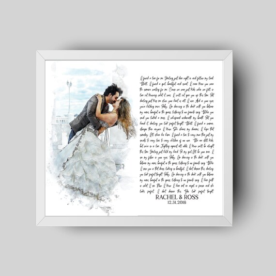 Anniversary Gift Custom Watercolor Portrait From Photo First Etsy