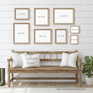 Farmhouse Frame Add-On: Custom 100% Solid Wood Frame and Mat for Prints Perfect for Home Decor and Unique Gift Ideas image 10