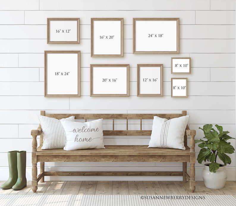 Farmhouse Frame Add-On: Custom 100% Solid Wood Frame and Mat for Prints Perfect for Home Decor and Unique Gift Ideas image 10