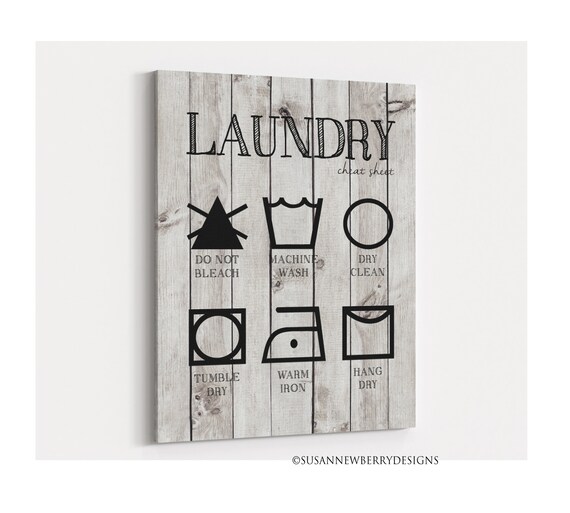 Laundry Wall Art Laundry Cheat Sheet Wall Art Room Decor Etsy