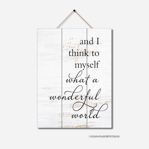 What a Wonderful World Sign Etsy