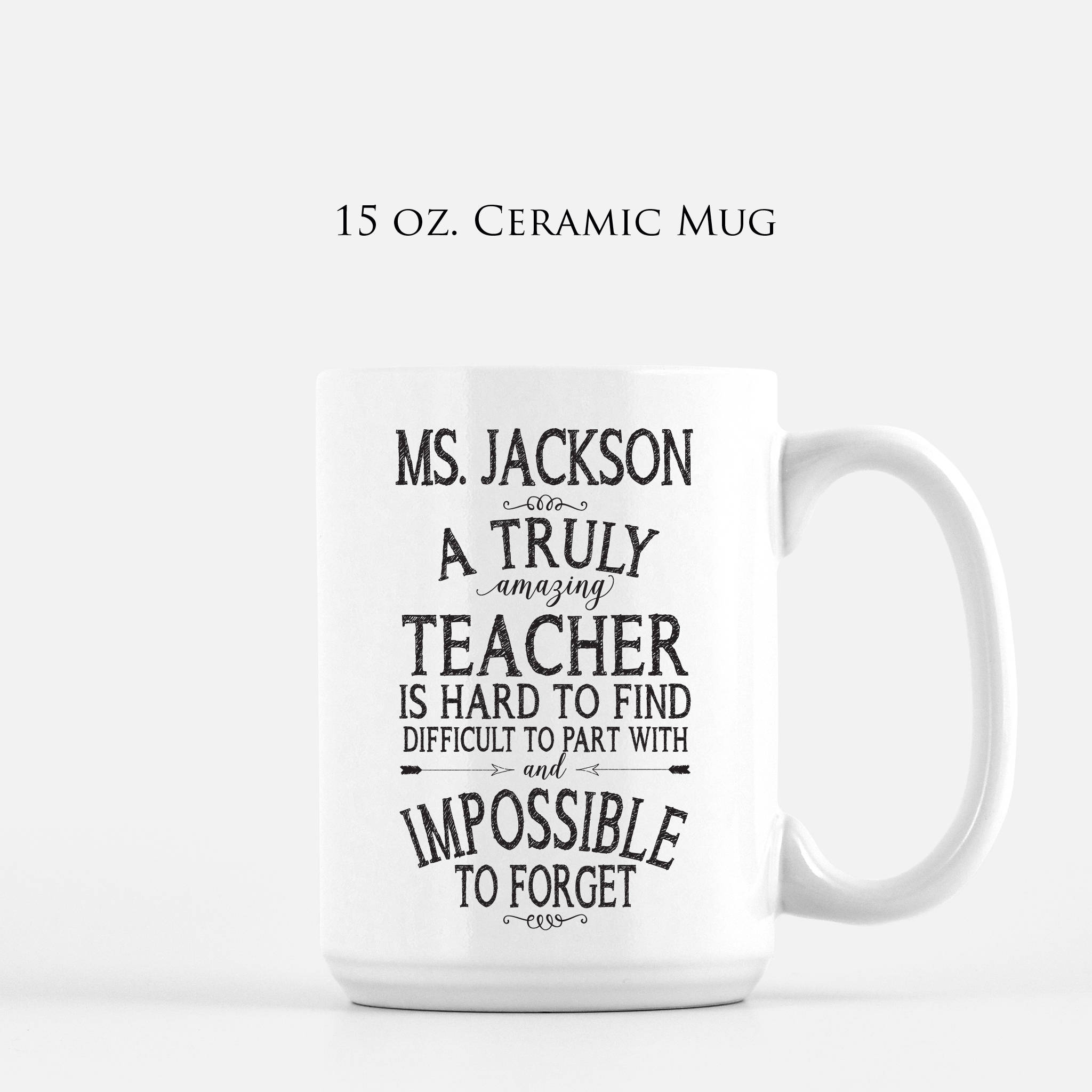 Personalized Coffee Mug for Teacher Teacher Appreciation Gift — SUSAN