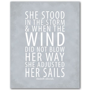 Bracciale Ispirazionale In Acciaio Inox "She Stood In The Storm" - Regalo Incoraggiamento Per Lei