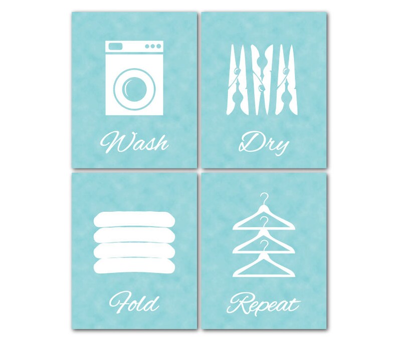 Laundry Room Wall Art Four PRINTS OR CANVASES Laundry Etsy