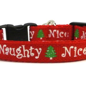 The Naughty or Nice Christmas Breakaway Cat Collar