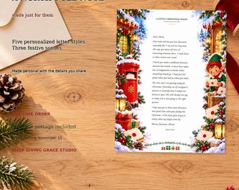 Personalized Letter from Santa | Mailed Christmas Keepsake for Kids, Family & Pets
