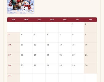 Printed 2027 Gnome Calendar, Funny Monthly Sayings, Large Write-In Boxes, 8.5x11 Wall Calendar