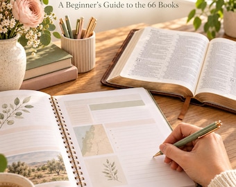 Bible Study Guide Printable | Beginner Guide to All 66 Books | 74 Page PDF