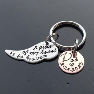 Memorial Keychain, Loss Of Loved One Personalized Remembrance Gift