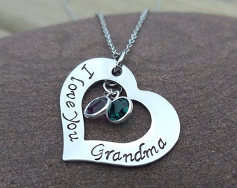 Great Grandma Gift From Granddaughter, Birthstone Jewelry For Grandma