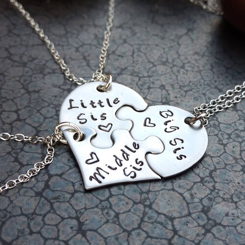 Puzzle Piece Necklace Sisters Jewelry Family Jewelry Etsy