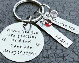 Gift for Aunt, Personalized Keychain For Aunt, Aunts Like You Are Precious And Few