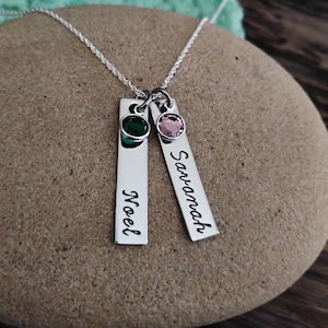 Personalized Jewelry For Mom, Kids Names Necklace With Birthstones, Mother&#39;s Day Grandma
