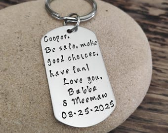Portachiavi Drive Safe Per Nuovo Conducente | Regalo Per 17° Compleanno, Test Di Guida Superato | Ragazze E Ragazzi