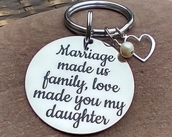 Gift for Daughter In Law, Step Daughter Birthday Gift, Keychain Gift