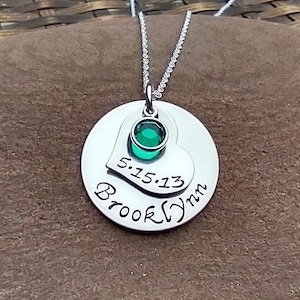 Personalisierter Mutterschmuck, Mutterkette mit Geburtssteinen, handgemachter Schmuck, personalisiertes Geschenk