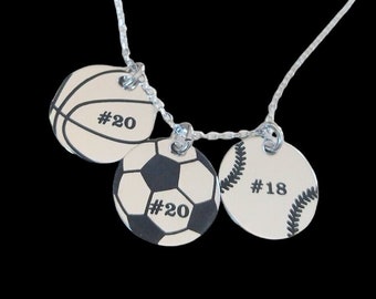 Personalized Sports Mom Necklace, Mother's Jewelry, Volleyball Necklace, Football Mom, Basketball Gift