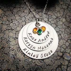 Personalized Mothers Jewelry with Children's Names Custom Mother's Necklace image 1