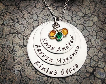 Personalized Mothers Jewelry with Children's Names Custom Mother's Necklace