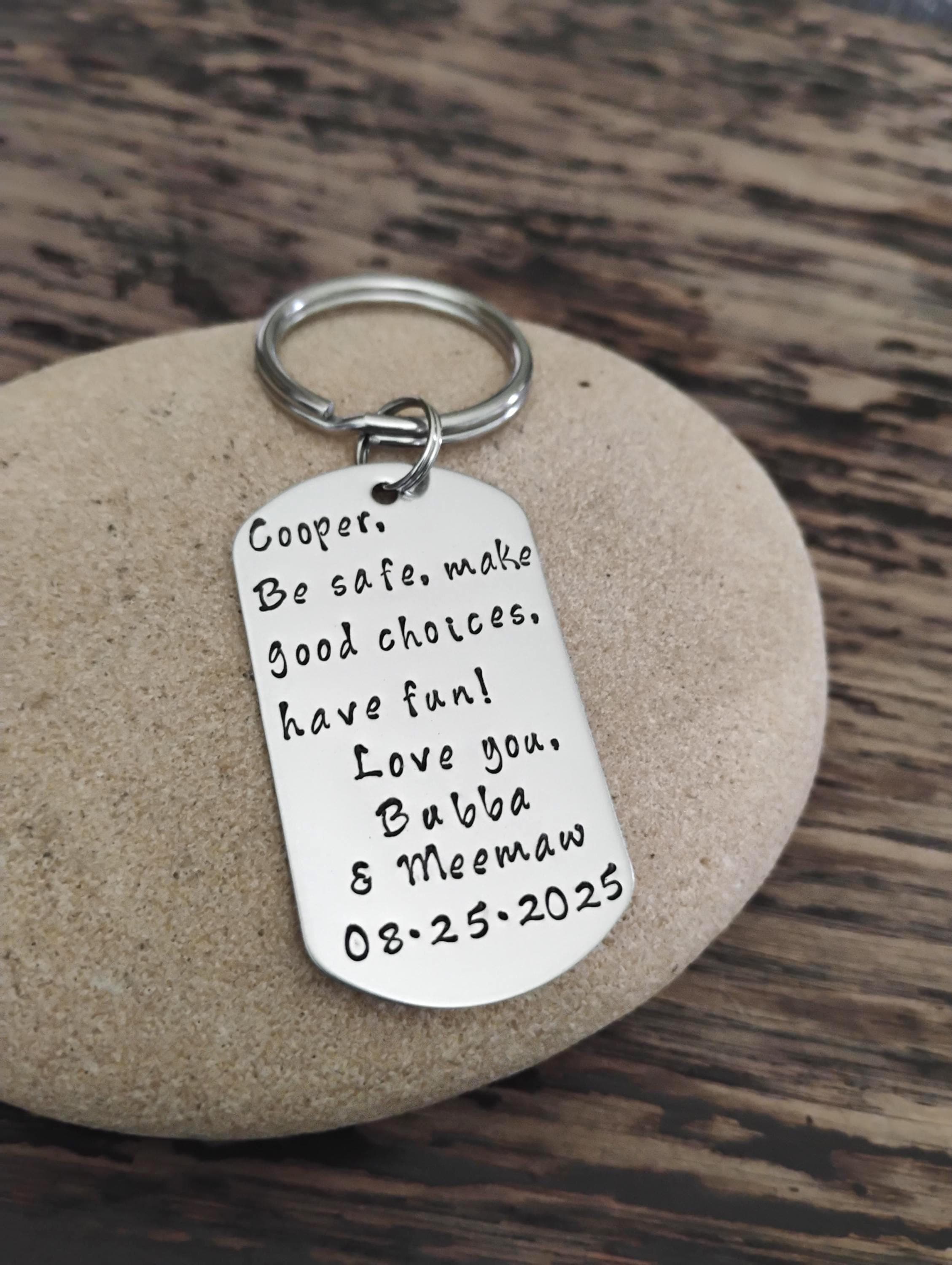 Portachiavi personalizzato per neopatentati: regalo per una guida sicura per adolescenti - Italia