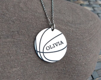 Basketball Necklace, Basketball Team Gift, Basketball Senior Gift, Basketball Grandma