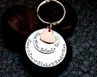 Mom Keychain With Kids Names, Small Gifts For Mom, Mother's Day Gifts