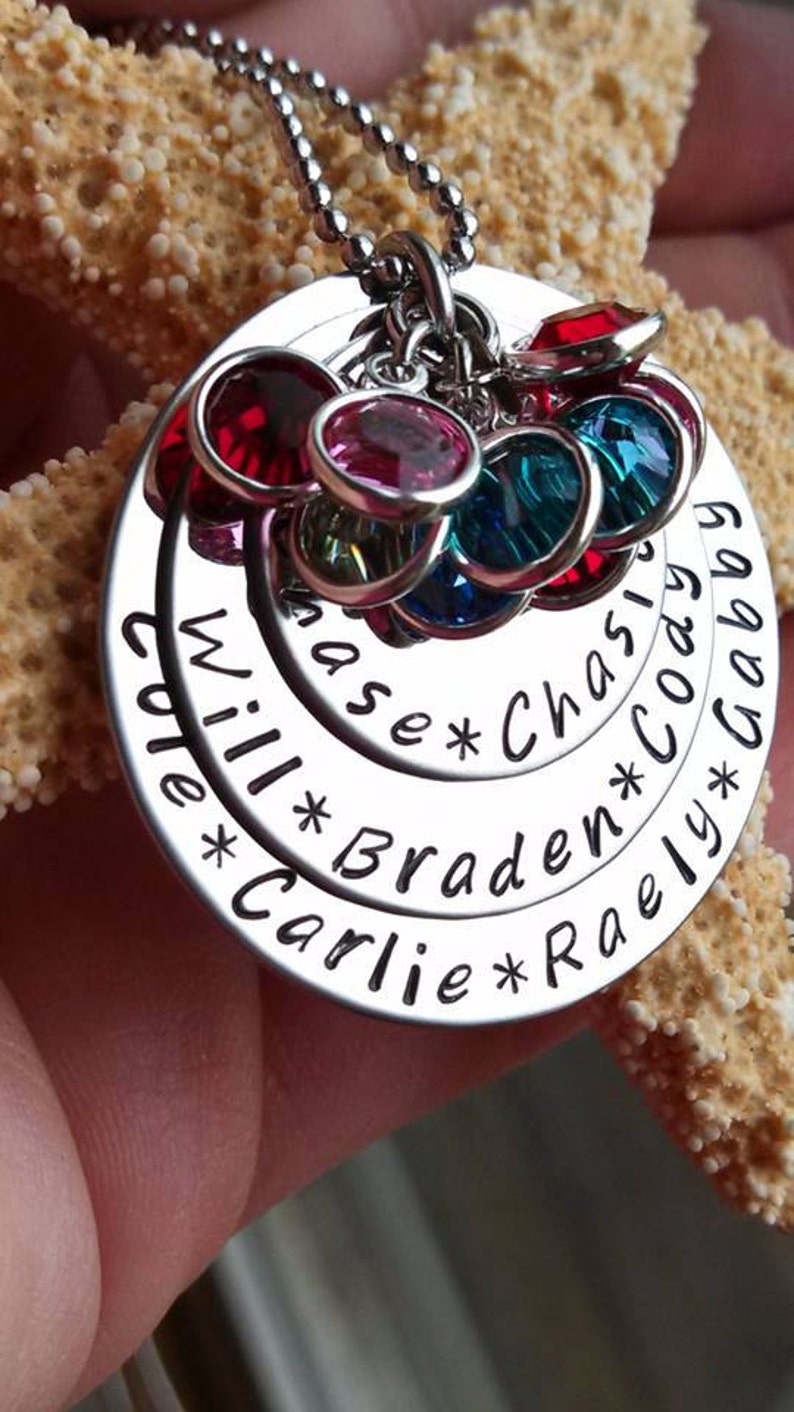 Personalized Mothers Jewelry with Children's Names Custom Mother's Necklace image 4