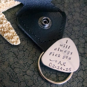 Personalized Guitar Pick with Case, I Will Always Pick You, Music Gift For Men, Handmade Guitar Pick, Valentines Gift For Him