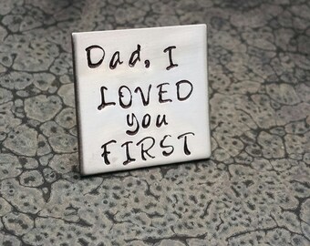 Father of the Bride Gift I Loved You First Tie Tack Tie Clip Wedding Day Gift for Dad