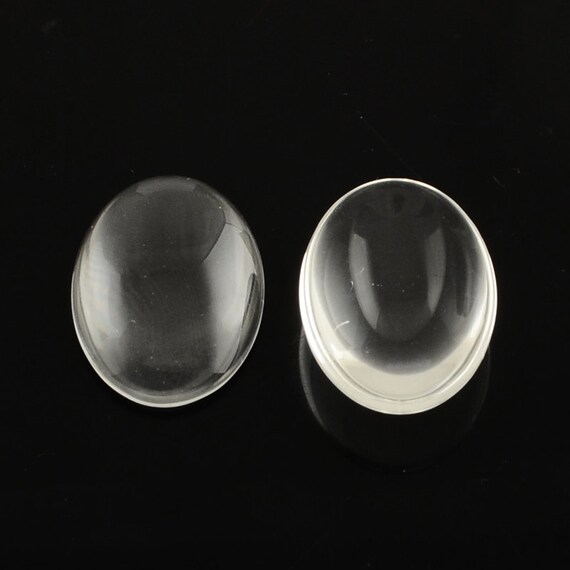 Wholesale 25MM Clear Glass Cabochons 