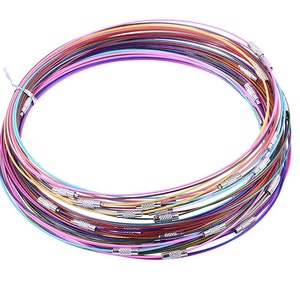 Wholesale Neckwires Chokers Assorted Neck Wires Stringing Material Necklaces Steel Wire Necklaces 18 Inch Necklaces 50 pieces