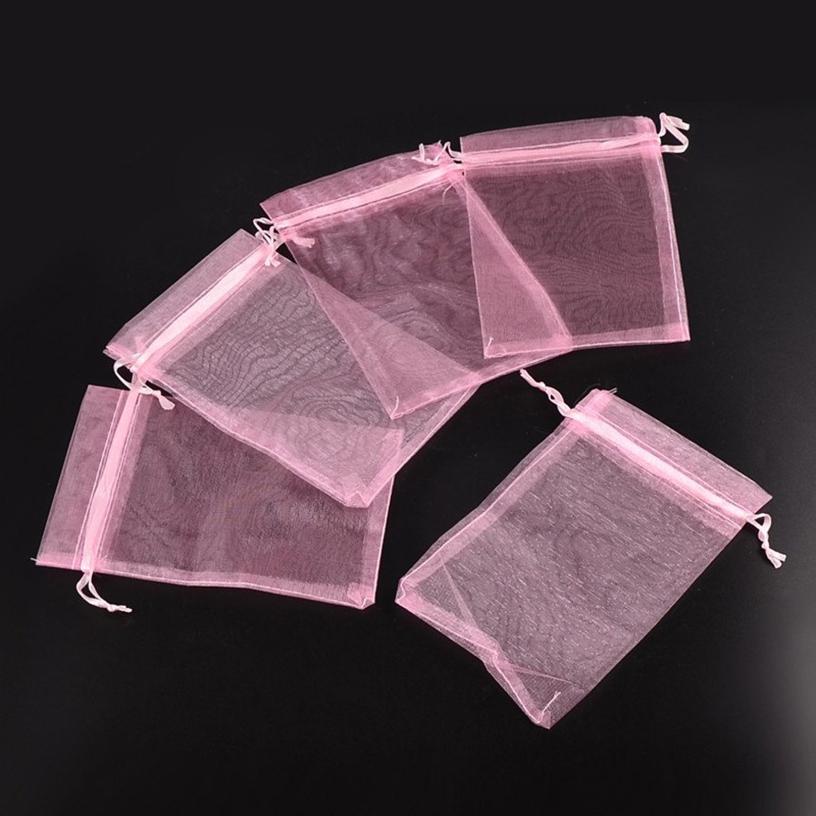 Pink Organza Bags Gift Bags Drawstring Baby Girl Shower Bags Wholesale ...
