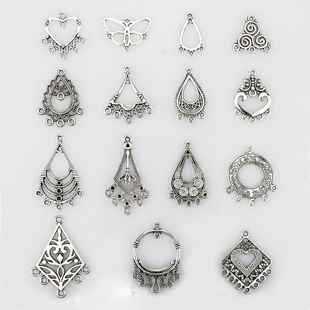 Chandelier Findings Antiqued Silver Earring Findings Chandelier Pendants Earring Components