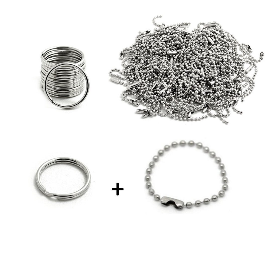 100 pcs Silver Nickel Plated Steel 7/8 Split Key Rings Jewelry
