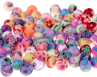 Bulk Beads Polymer Clay Beads 12mm Flower Beads 12mm Beads Assorted Beads Wholesale Beads 200 pieces