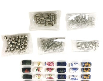 Ceramic Barrel Beads Ceramic Beads Porcelain Beads Kit Jewelry Making Kit Findings 150pcs Bulk Beads