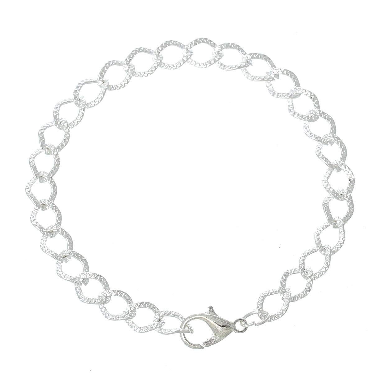 Silver Charm Bracelets Bracelet Blanks Silver Plated Bracelets - Etsy
