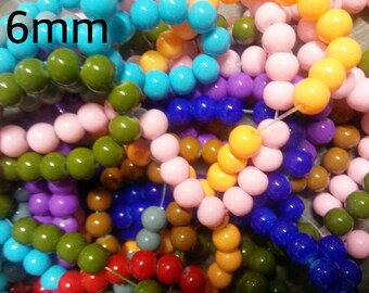 Bulk Beads Glass Beads Assorted Beads 6mm Glass Beads 6mm Beads Wholesale Beads 20 Strands Assorted Glass Beads 20 Strands PREORDER