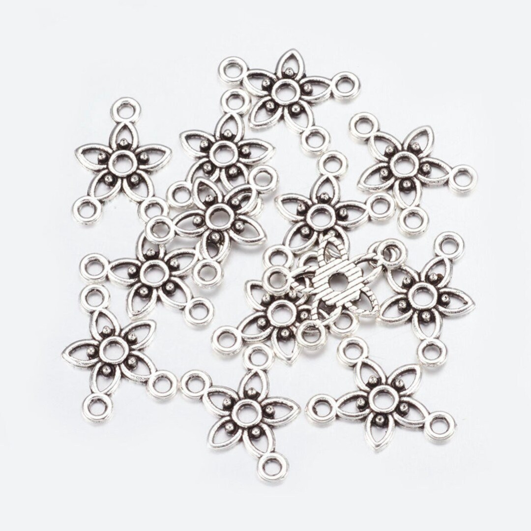 Chandelier Earring Findings Components Antiqued Silver Charms Filigree