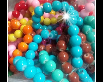 Bulk Beads Wholesale Beads 10mm Beads Glass Beads 10mm Glass Beads Assorted Beads Lot 1640 pieces PREORDER