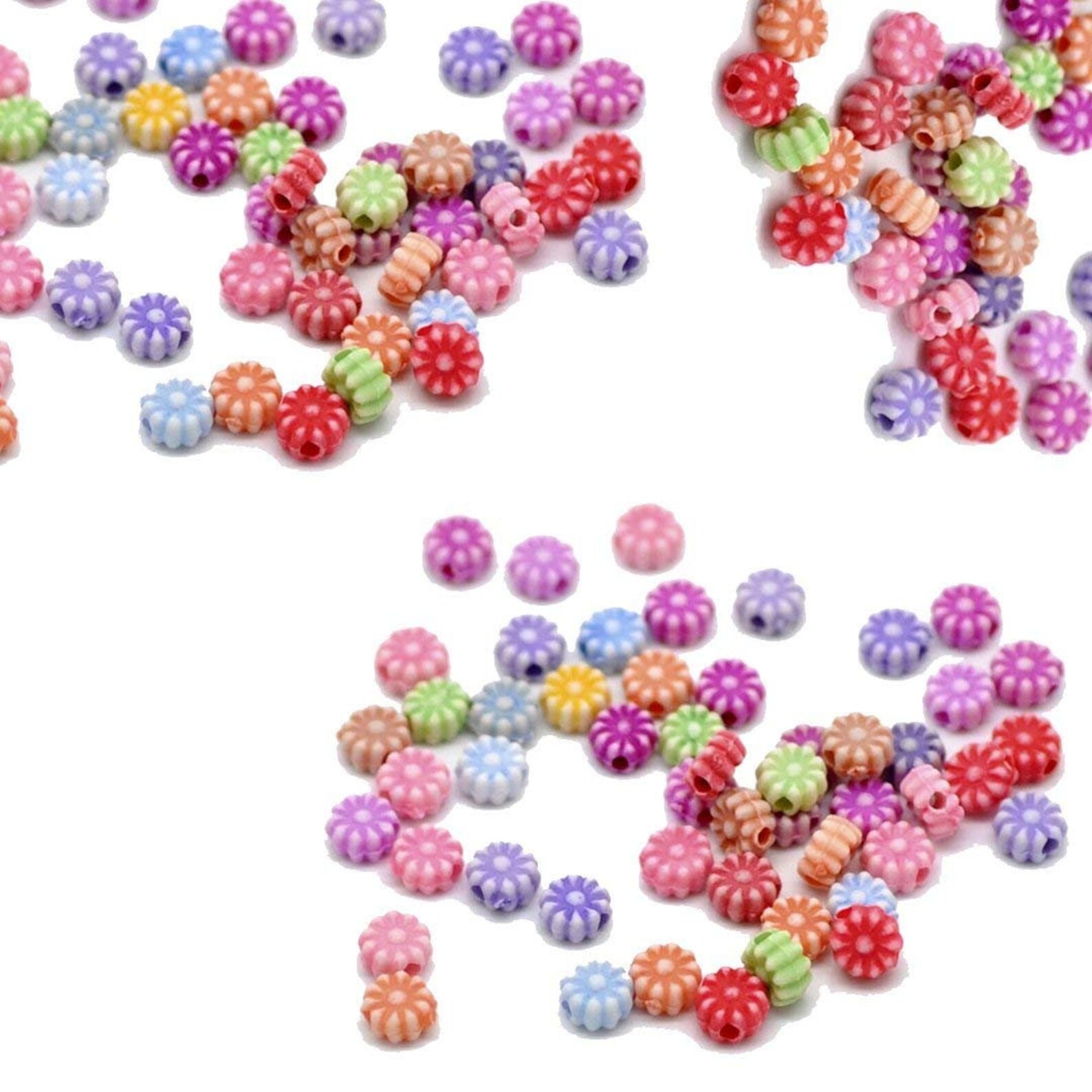 Acrylic Flower Beads BULK Beads Wholesale Beads Plastic Flower Etsy