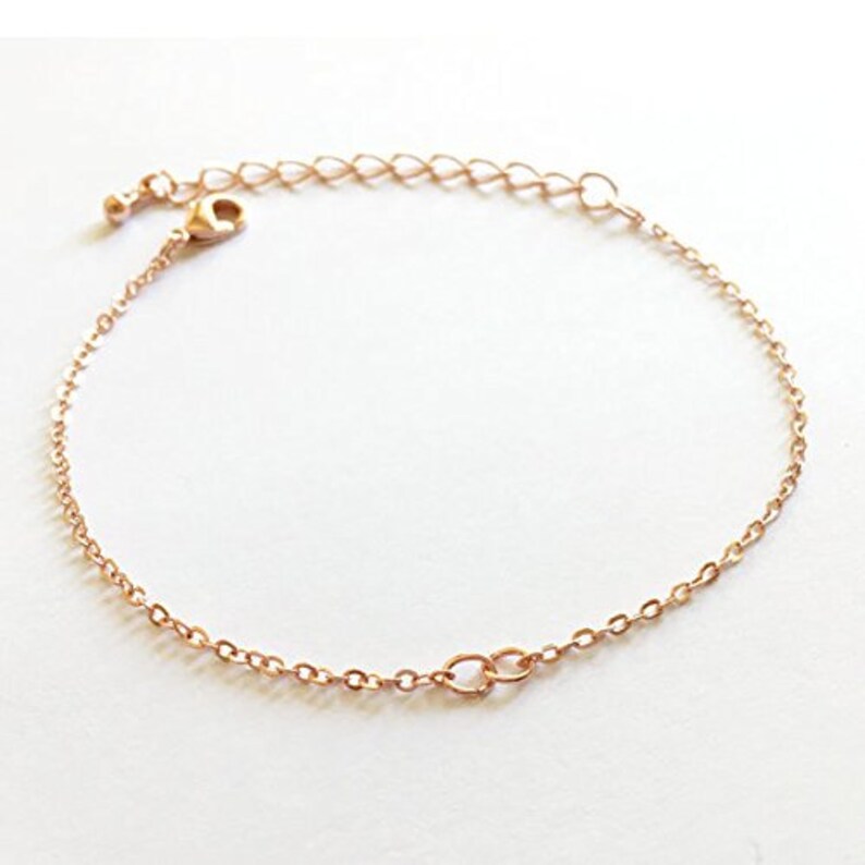 Rose Gold Bracelet Chains Link Chain Bracelets Rose Gold Etsy