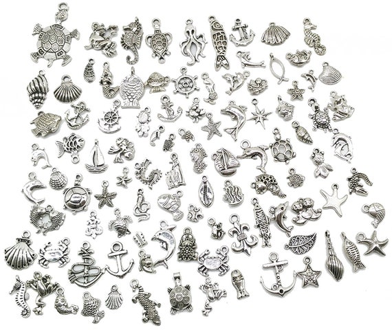 Animal Charms Set Antiqued Silver Animal Charms Assorted Charms Lot BULK  Charms Wholesale Charms Mixed Charms Themed Charms 65pcs