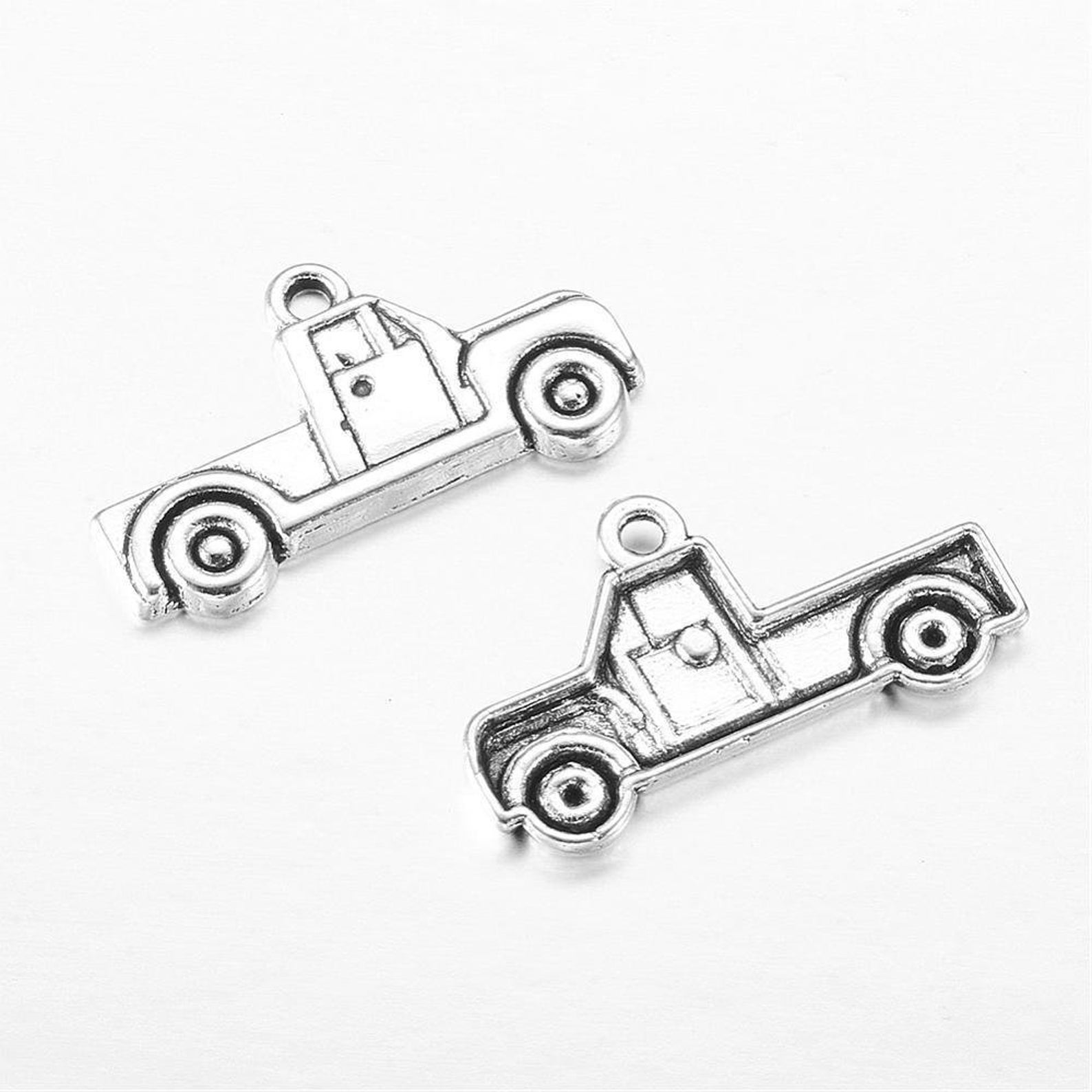 Pickup Truck Charms Antiqued Silver Truck Pendants Vintage - Etsy