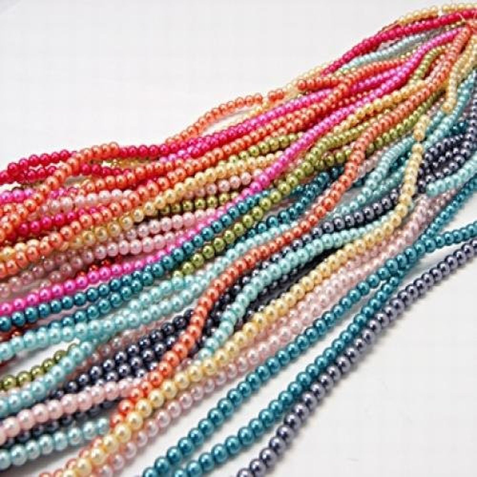 Wholesale Beads Bulk Beads 6mm Glass Pearls 6mm Beads Assorted Etsy