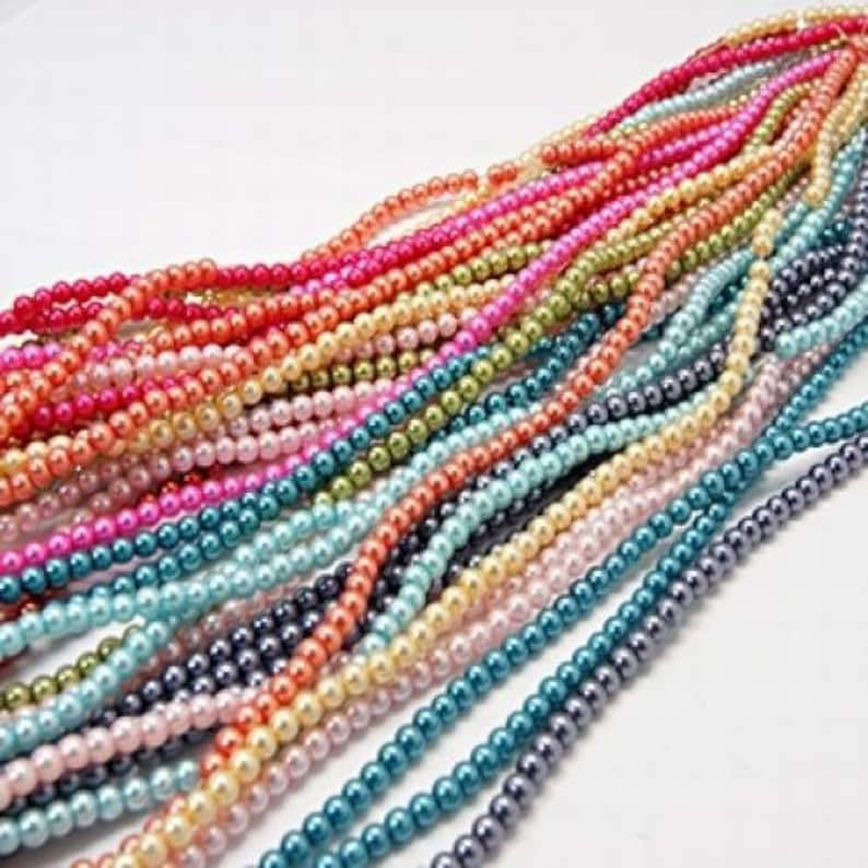 Wholesale Beads Bulk Beads 6mm Glass Pearls 6mm Beads Assorted Etsy